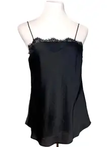 Keepsake The Label Satin Lace Trim Keyhole Back Lined Cami Camisole Black Small
