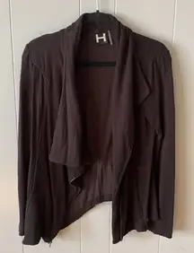 H by Bordeaux Black Knit Cardigan Size Small