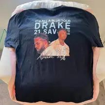 Drake & 21 savage it’s all a blur tour short sleeve print tshirt