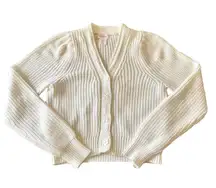 Cardigan Sweater Knit in White XS