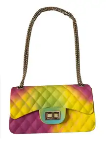 Pre-owned Small 
Rainbow Jelly Purse, Colorful Shoulder Bags