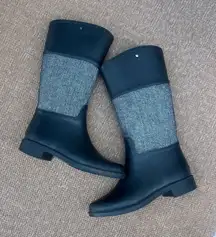 Chooka Women's Black and Gray‎ Herringbone Boots