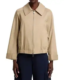 Rails Beige Cotton Blend Cropped Bomber Jacket XS