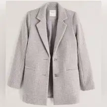 Abercrombie & Fitch Wool Gray Checkered Coat