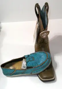 New NWT Boot Shoe Bundle Womens 5.5 Ariat Round Up Western Cruiser Blue Copper