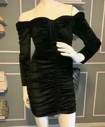 Bebop Ruched Velvet Sweetheart Mini Dress Cocktail Holiday Size Medium.  #307