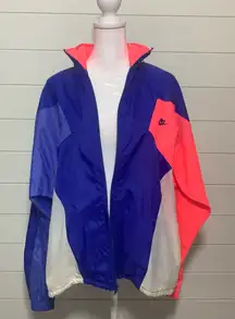 Nike Vintage Retro Jacket‎ Color Block 80s Windbreaker Track Zip Up Size M