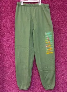 Nirvana Grunge green sweatpants Joggers Size Medium