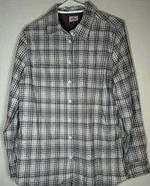 RIDGECUT Toughwear Plaid Flannel Button-Up Shirt Blue Purple Gorpcore Medium