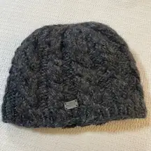 The North Face Charcoal Gray Knit Beanie Hat One Size Unisex Wool Blend