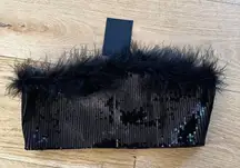 NBD Maeve Top in Black Sequins