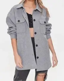 Forever 21 Women’s Oversized Plaid Flannel Jacket Size S