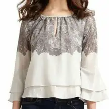 BCBGMaxAzria Hanelli Blouse Size Small