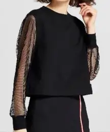 Hunter x Target Mesh Sleeves Pullover Sweatshirt Black Size XS