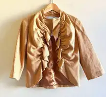 Anthropologie  Tabitha Camel Wool Blend Lined‎ Cognac Tan Color Jacket Size 2