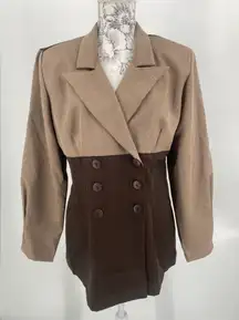 Victoria Ashley‎ double breasted blazer, two toned vintage