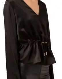Acne Studios Black Cannes Cinch Waist Blouse