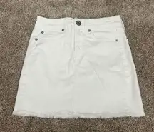 White Jean Skirt 0