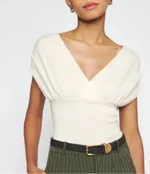 1HR SALE ⚡Reformation Romi Cashmere Novelty Sweater (Ivory)