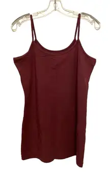 Peruvian Connection‎ Tank Top Women Size Medium Wine Purple Pima Cotton Stretch