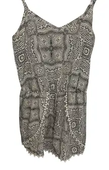 Xhilaration Romper Small Aztec Pom Pom Adj Straps Resort Beach Pool Spring Break