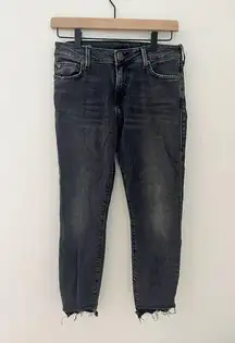 True Religion Halle High Rise Super Skinny Ankle Cut Black Jeans Size 27