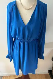 H&M blue long sleeve dress size small