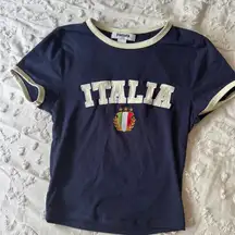 RSQ Italia Navy Crop Top XS