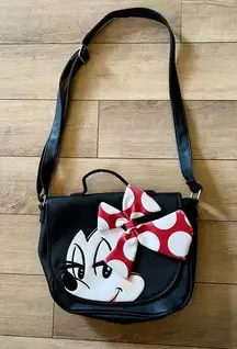 Disney  Parks x Loungefly Crossbody Bag with Minnie Mouse and 3D Bow​