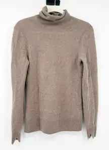 Saks Fifth Avenue Womens Fall Preppy Knit 100% Cashmere Turtleneck Sweater S‎