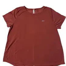 Under Armour Woman’s short sleeve tee shirt with an open back cut outs size XL