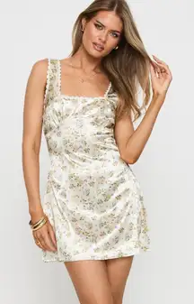 Princess Polly Berlin Satin Mini Dress White Floral