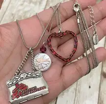 Rare Pilgrim MSF Triple Chain Pendant Necklace