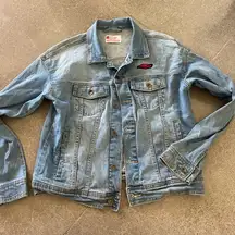 Blue Denim Jacket with Patch