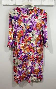 J. McLaughlin Palmer Sheath Dress Floral Catalina Cloth XL