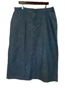 Cabelas Casual Long Denim Skirt Womens 20R