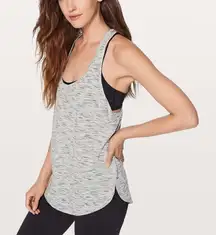 Lululemon 105f degree singlet tank Tiger Space Dye Black White size 6