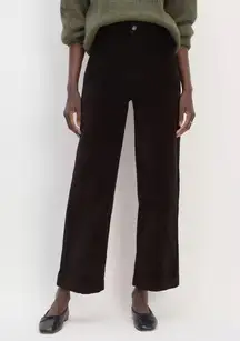 Everlane The Corduroy Wide Leg Pant in Black Size 6 NWT