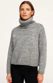 SHOW ME YOUR MUMU Fatima Turtleneck Oversized Sweater Gray Small