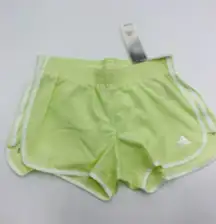 Brand New Adidas‎ M20 Lime Green Shorts For Women Size S 3”
