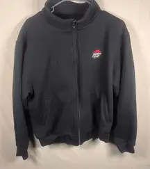 Pizza Hut Employee Fleece Jacket Black Zip Up Men Women Small Retro Logo Uniform