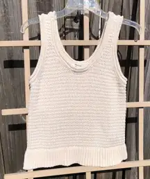 Cream Knit Tank Sweater Vest | Size S