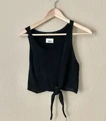 NWT brandy Melville loose knit front tie crop top