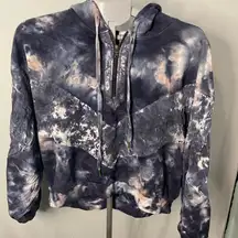 Victoria’s secret pink tye dye zip‎ anorak hoodie large