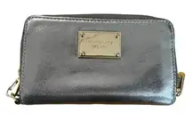 Michael Kors Women's Wallet Gray Zip Around City Designer Preppy Classic Modern‎