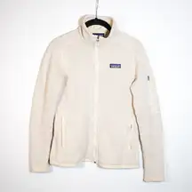 Patagonia Women's Better Sweater Knit High Neck Full Zip Oyster White Jacket S
