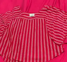Universal Thread Red Striped Blouse