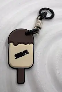 NWT Ice Cream Popsicle Keychain Brown Tan‎ Rubber Bag Charm Y2K Cute Style