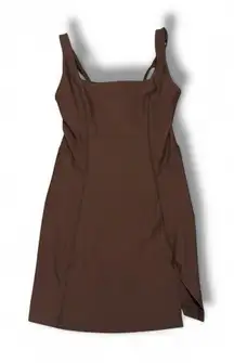 YPB Abercrombie Chocolate Brown Sculptlux Athletic‎ Stretchy Tennis Mini Dress S