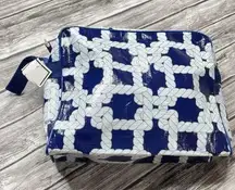 Bella Toiletry Bag Nylon Canvas Straps Rope Knot Pattern Zip Zipper Inner Pocket